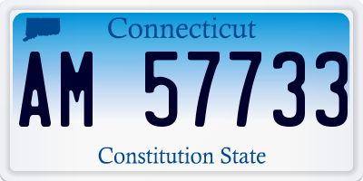 CT license plate AM57733