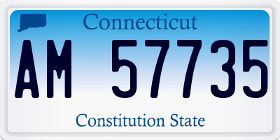 CT license plate AM57735