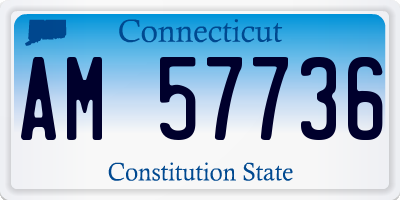 CT license plate AM57736