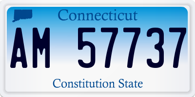 CT license plate AM57737
