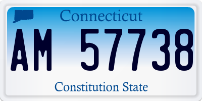 CT license plate AM57738