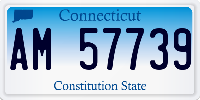 CT license plate AM57739