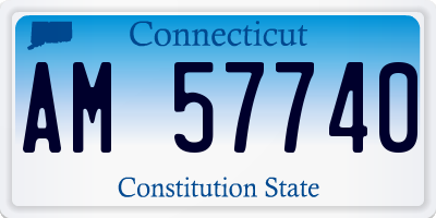 CT license plate AM57740