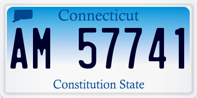 CT license plate AM57741
