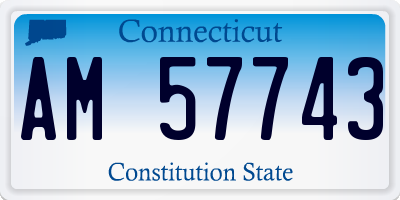 CT license plate AM57743