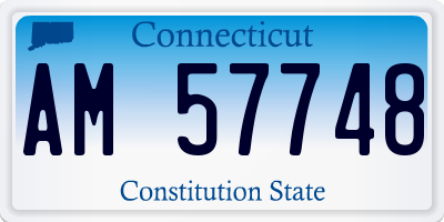 CT license plate AM57748