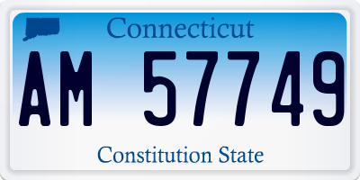 CT license plate AM57749