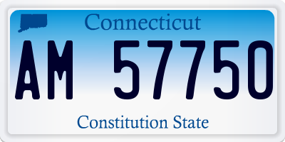 CT license plate AM57750