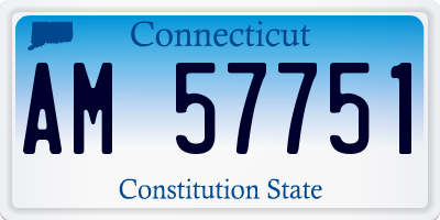 CT license plate AM57751