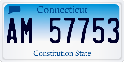 CT license plate AM57753