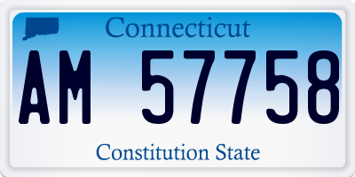 CT license plate AM57758