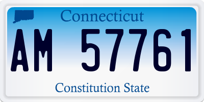 CT license plate AM57761