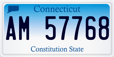 CT license plate AM57768