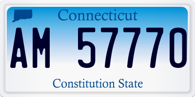CT license plate AM57770