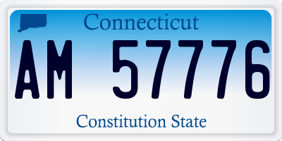 CT license plate AM57776