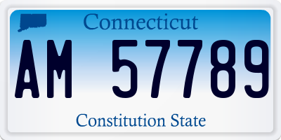 CT license plate AM57789