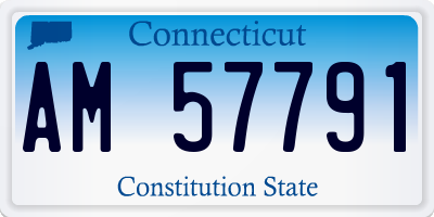 CT license plate AM57791