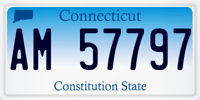CT license plate AM57797
