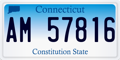 CT license plate AM57816