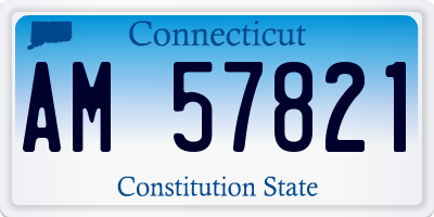CT license plate AM57821