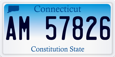 CT license plate AM57826