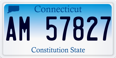 CT license plate AM57827