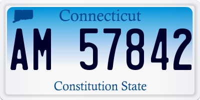 CT license plate AM57842