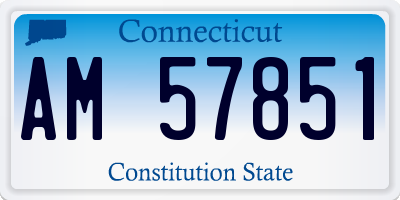 CT license plate AM57851