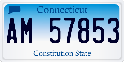 CT license plate AM57853