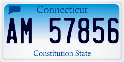 CT license plate AM57856