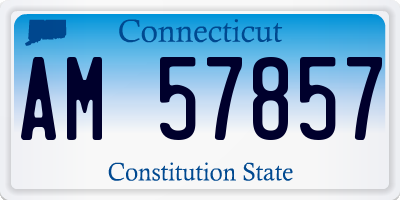 CT license plate AM57857