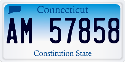 CT license plate AM57858