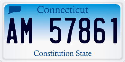 CT license plate AM57861