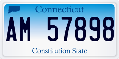 CT license plate AM57898