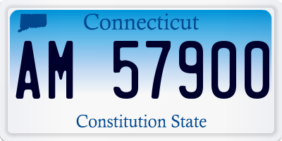 CT license plate AM57900
