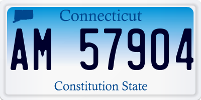 CT license plate AM57904