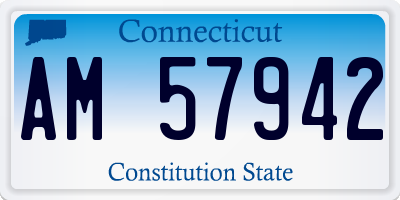CT license plate AM57942