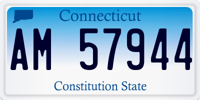 CT license plate AM57944