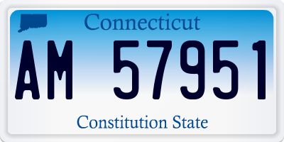 CT license plate AM57951