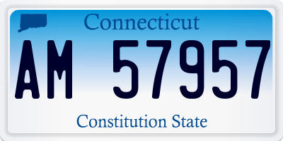 CT license plate AM57957