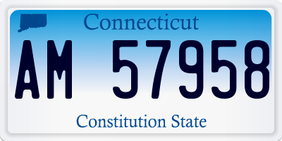 CT license plate AM57958