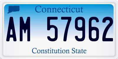 CT license plate AM57962
