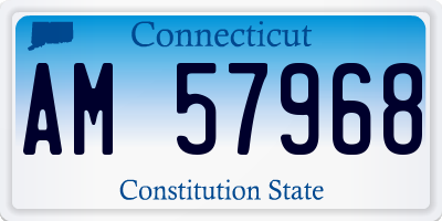 CT license plate AM57968