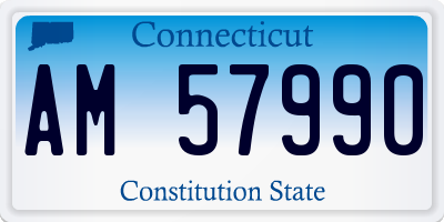 CT license plate AM57990