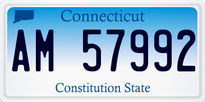 CT license plate AM57992