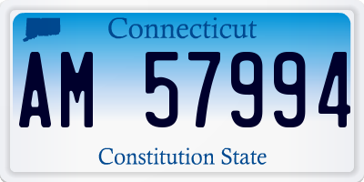 CT license plate AM57994