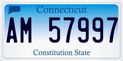 CT license plate AM57997