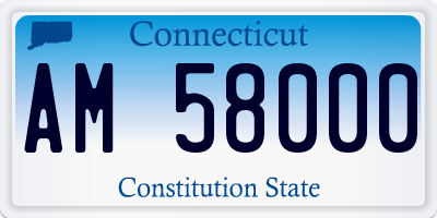 CT license plate AM58000