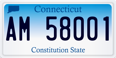 CT license plate AM58001