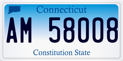CT license plate AM58008